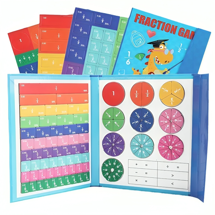 FractionFlair™ Magnetic Puzzle Book — Ignite Your Child’s Confidence by Turning Fractions into Playful Mastery