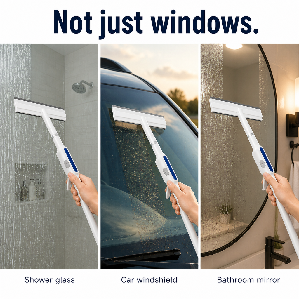 GlassGleam™ — Clean Every Window Streak-Free with One Spray-and-Swipe Pass