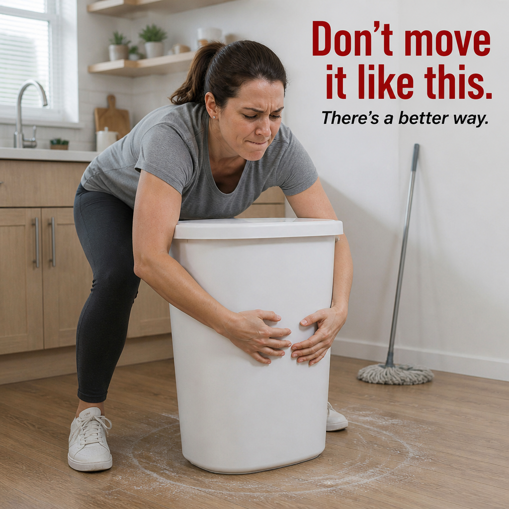 GlideSphere™ — Move Trash Cans, Litter Boxes & Storage Bins With a Single Push