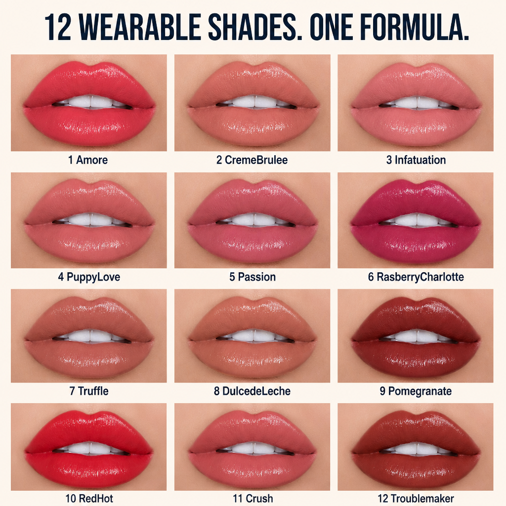 RadianceLock™ Lip Glow — Wear Vibrant Color That Stays Through Dinner Without Drying Out