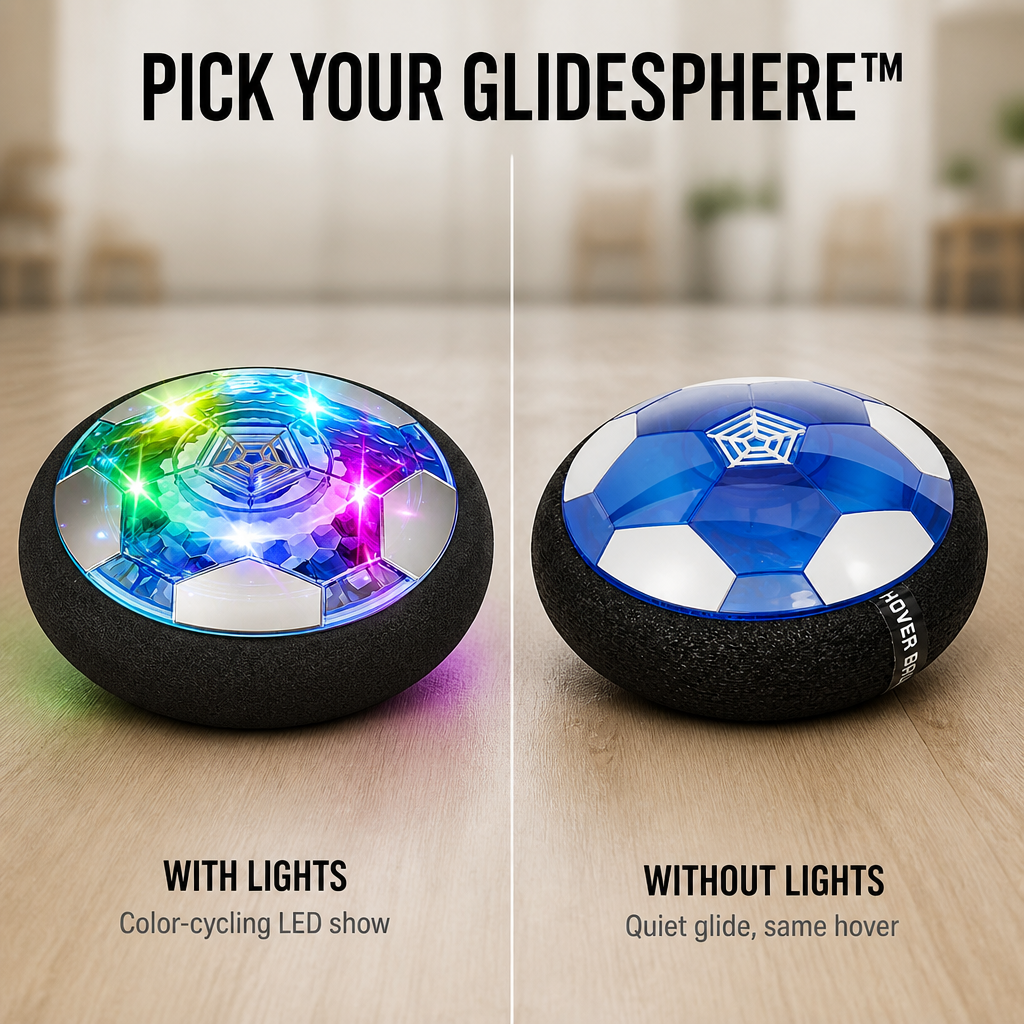 GlideSphere™ — Transform Rainy Days Into Indoor Soccer Fun Without Shattered Lamps