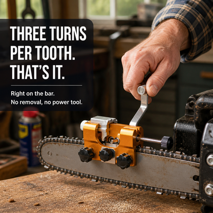 SharpEdgePro™ — Restore Any Blunt Chainsaw to Razor-Sharp Instantly