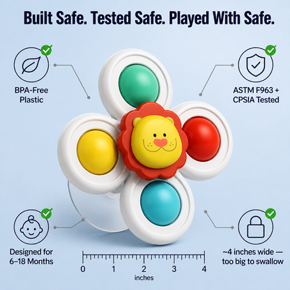 SpinSoothe™ — Attach One to the Tray and Enjoy Your Meal in Peace | 3-Pack