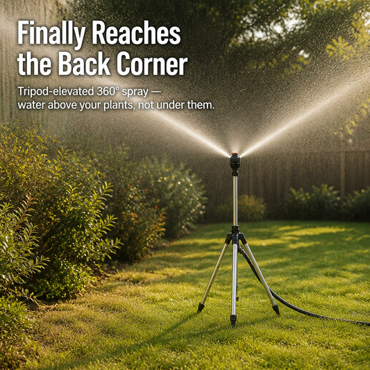 HydraMist™ — Raise Your Sprinkler Over the Plants and Reach Every Angle