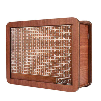 Perlo — Wooden Savings Box with Secure Lid and Progress Tracker