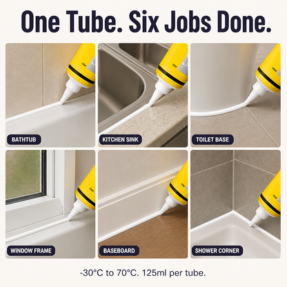 AquaShield™ — Reseal Bathroom and Kitchen Edges Minus the Caulk Gun
