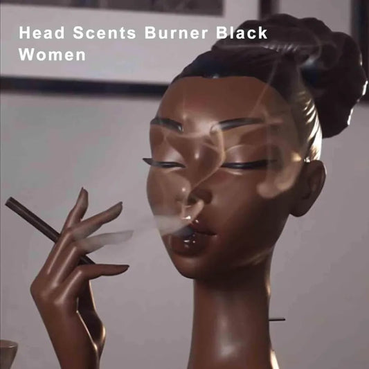 Zen Beauty | Exquisite Black Woman Head Incense Burner