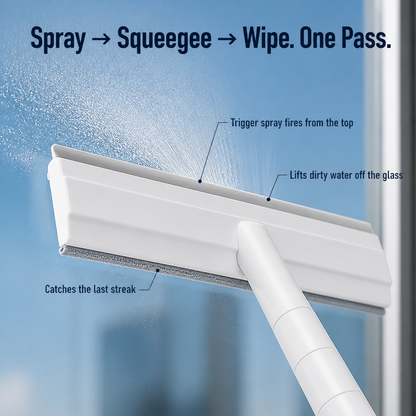 GlassGleam™ — Clean Every Window Streak-Free with One Spray-and-Swipe Pass