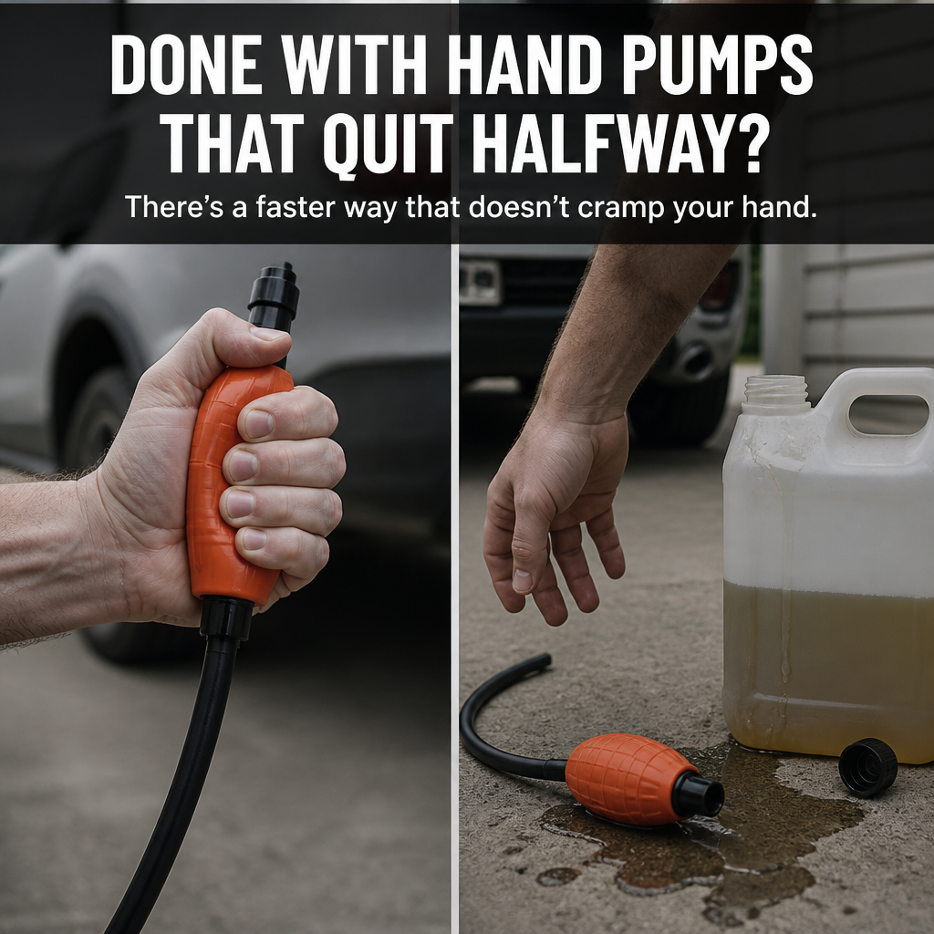 TurboFlow™ — Pump Fuel, Water, or Oil Hands-Free at 2.2 Gallons per Minute