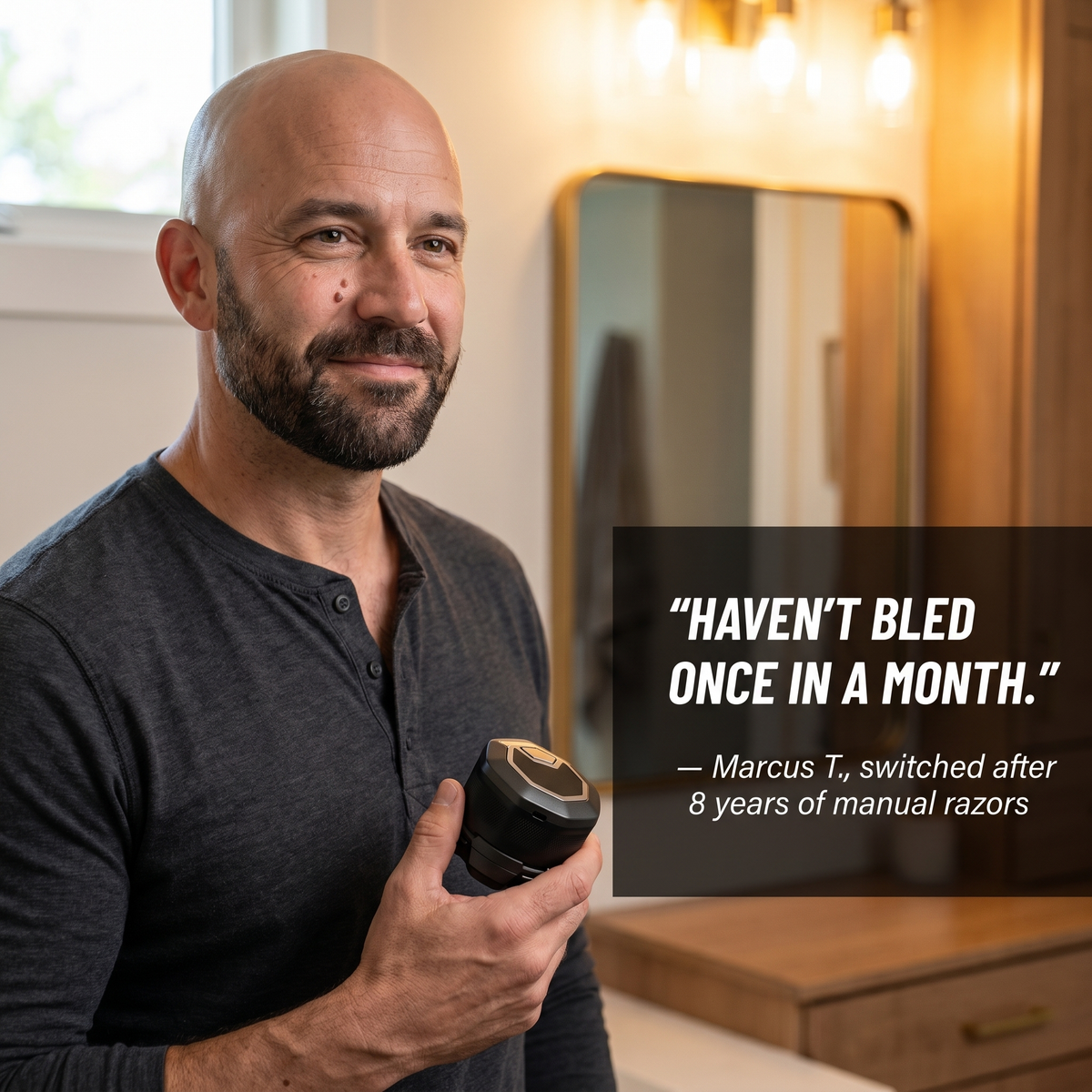 ApexGlide™ — Achieve a Whole Head Smooth Shave in Less Than 3 Minutes
