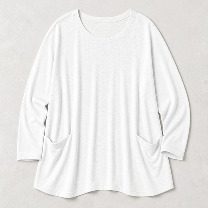 ElevéaComfort™ – Casual Loose Tunic Featuring Side Pockets