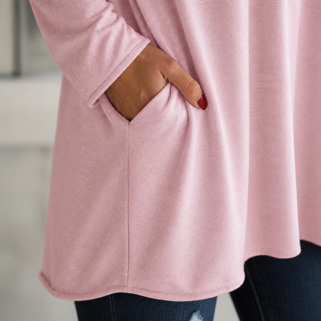 ElevéaComfort™ – Casual Loose Tunic Featuring Side Pockets