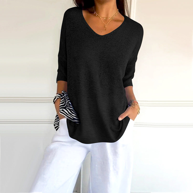VertaLuxe™ V-Neck Shirt — Unleash Effortless Style and All-Day Freedom