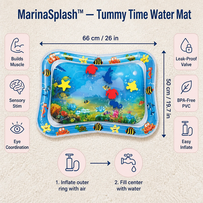 MarinaSplash™ — Flip Tummy Time Tears Into 10 Minutes of Belly Giggles