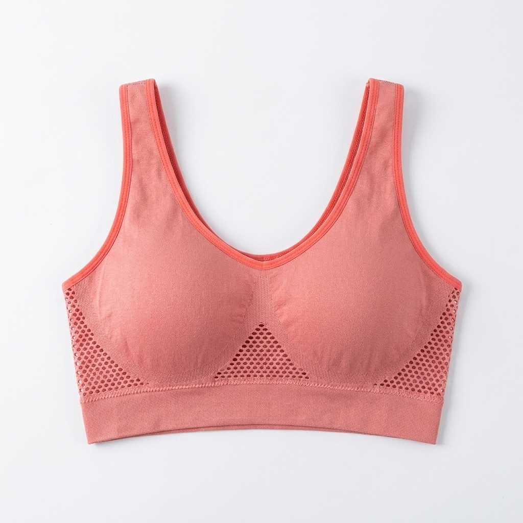 EmbraLuxe™ – Wireless Plus-Size Lift Bra with Breathable Mesh Side Panels