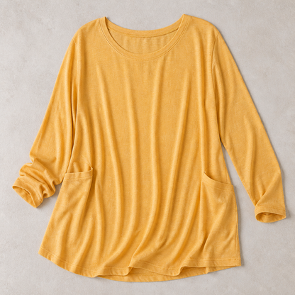 ElevéaComfort™ – Casual Loose Tunic Featuring Side Pockets