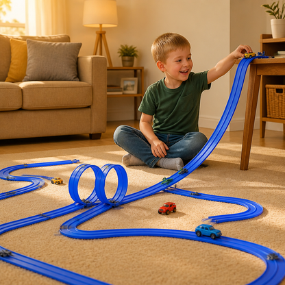 TurboTrail™ — Ignite His Racing Imagination with Endless, Gravity-Defying Tracks