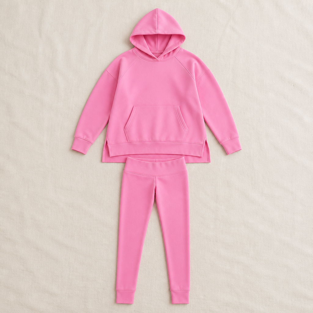 GlowFlex™ – Comfy Hooded Tunic & High-Waist Leggings Set