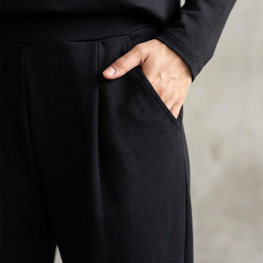LuminaEase™ – Casual Boat-Neck Top & Slim Fit Pant Set