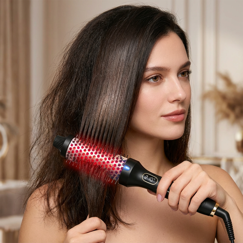 LumaLuxe™ Dual-Action Styler — Effortless Glamour with Silky Shine and Radiant Bounce Every Time