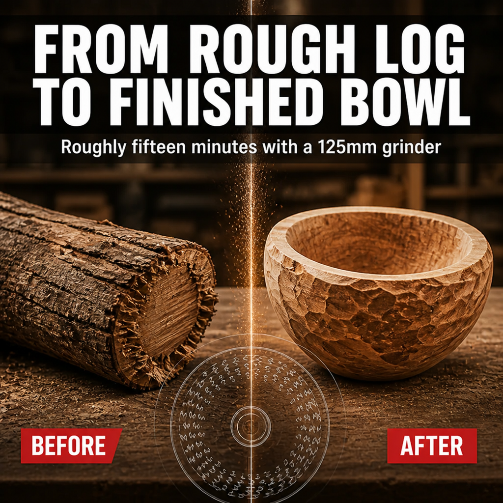 Glidara™ — Shape, Sculpt & Smooth Hardwood Fast Using Any 125mm Angle Grinder