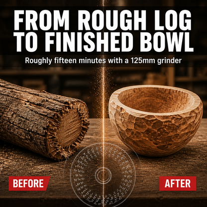 Glidara™ — Shape, Sculpt & Smooth Hardwood Fast Using Any 125mm Angle Grinder