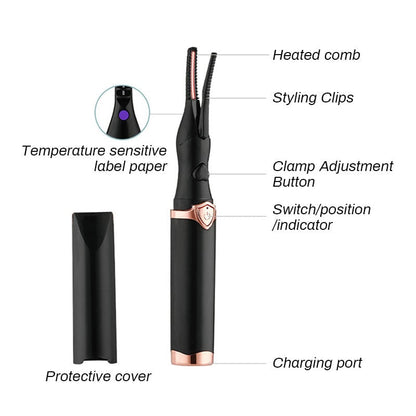 Voltique™ Heated Lash Curler — Effortless, All-Day Lash Lifts That Turn Heads