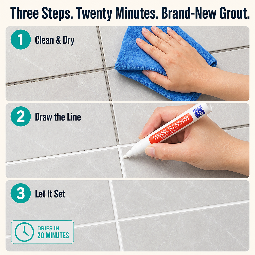 BioShieldSeal™ — Restore Yellowed Grout Lines to Fresh White in Just 20 Minutes