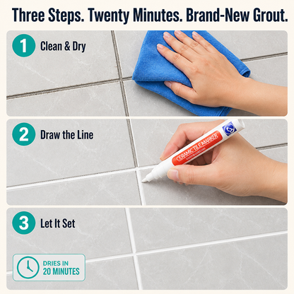 BioShieldSeal™ — Restore Yellowed Grout Lines to Fresh White in Just 20 Minutes