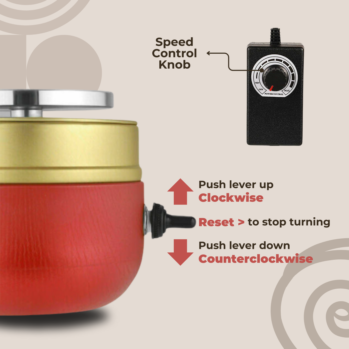 Poterio™ | Compact Portable Pottery Machine with FREE 8 Sculpting Tools