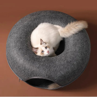 CatDome - Donut-Shaped Cat Tunnel Bed
