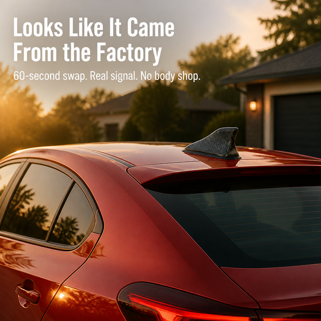 SkyRazor™ — Swap the Stock Whip for a Factory-Style Shark Fin in 60 Seconds