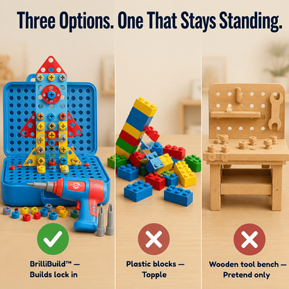 BrilliBuild™ — Give Your Child a Real Drill and See Screen Time Vanish