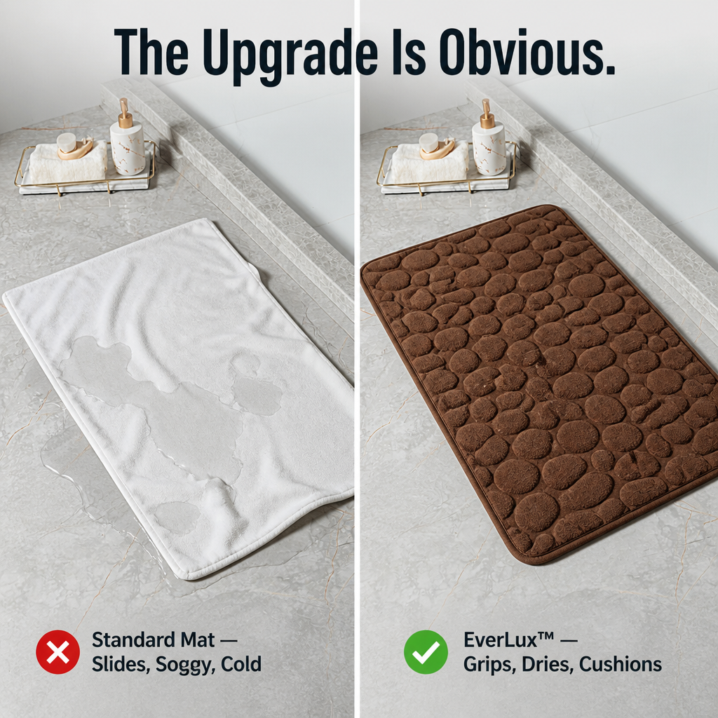 EverLux™ — Walk on Plush Cobblestones That Hold Tile and Dry Instantly