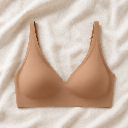 LumiFit™ – Seamless Wireless Bralette with Softly Padded V-Neck Cups