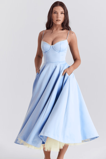 Evelina Elegant Midi Dress