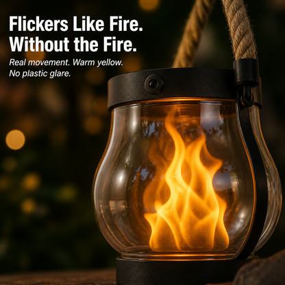 LumaFyre™ — Illuminate Your Patio All Night Solar-Powered, No Wires or Wax