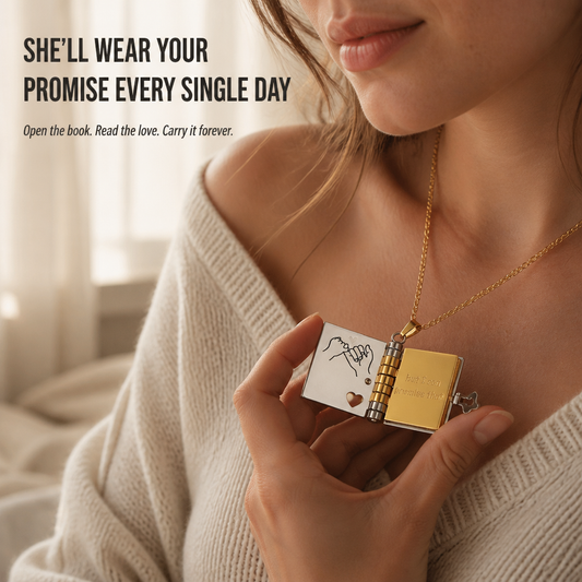 HeartLore™ — Gift Her a Book of Etched Love She Can Wear Daily