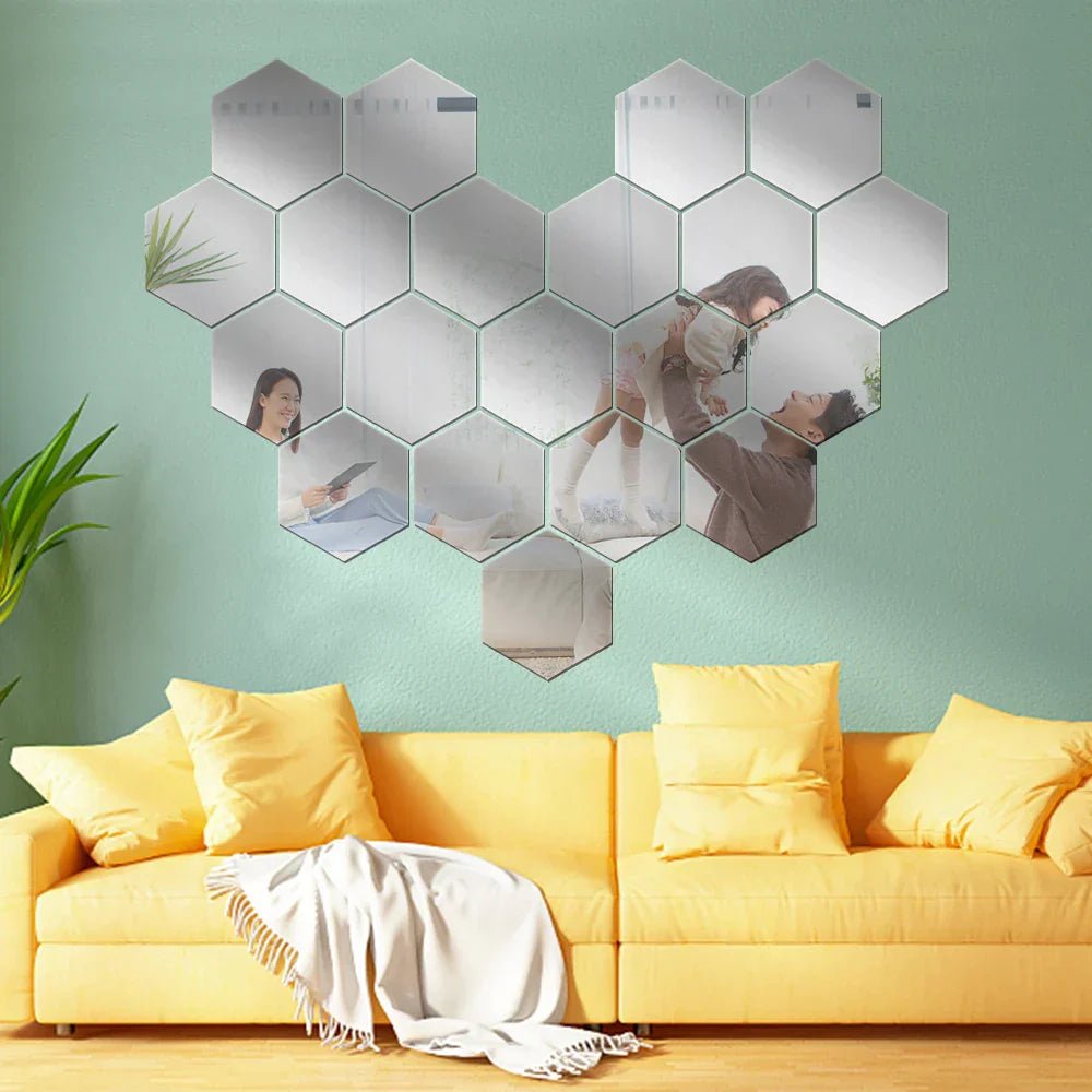 Hexmirror™ | Hexagon-Shaped Mirror Wall Sticker | 50% OFF