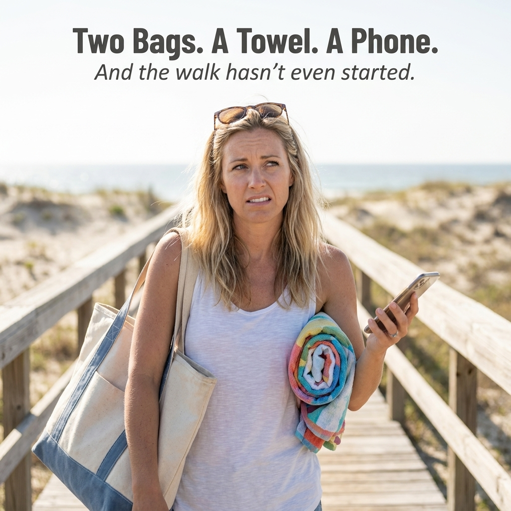 WaveCaddy™ — Carry Your Entire Beach Day in a Single Towel-Backpack Hybrid