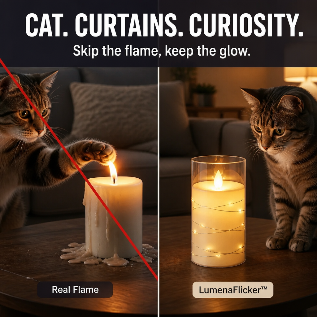 LumenaFlicker™ — Shine Like Genuine Candles Minus the Flame, Mess, or Concern