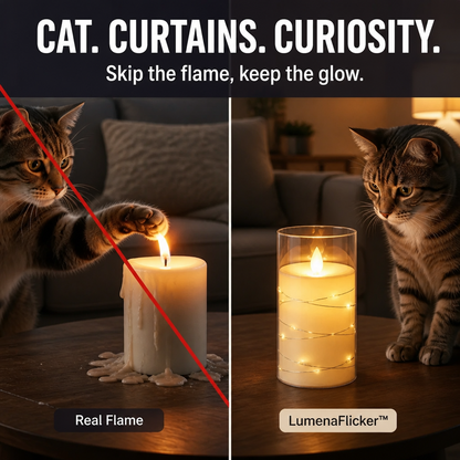LumenaFlicker™ — Shine Like Genuine Candles Minus the Flame, Mess, or Concern