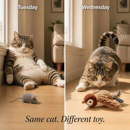 FeralFlicker™ — Activate Your Indoor Cat's Hunting Instinct With a Single Paw Tap