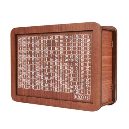 Perlo — Wooden Savings Box with Secure Lid and Progress Tracker