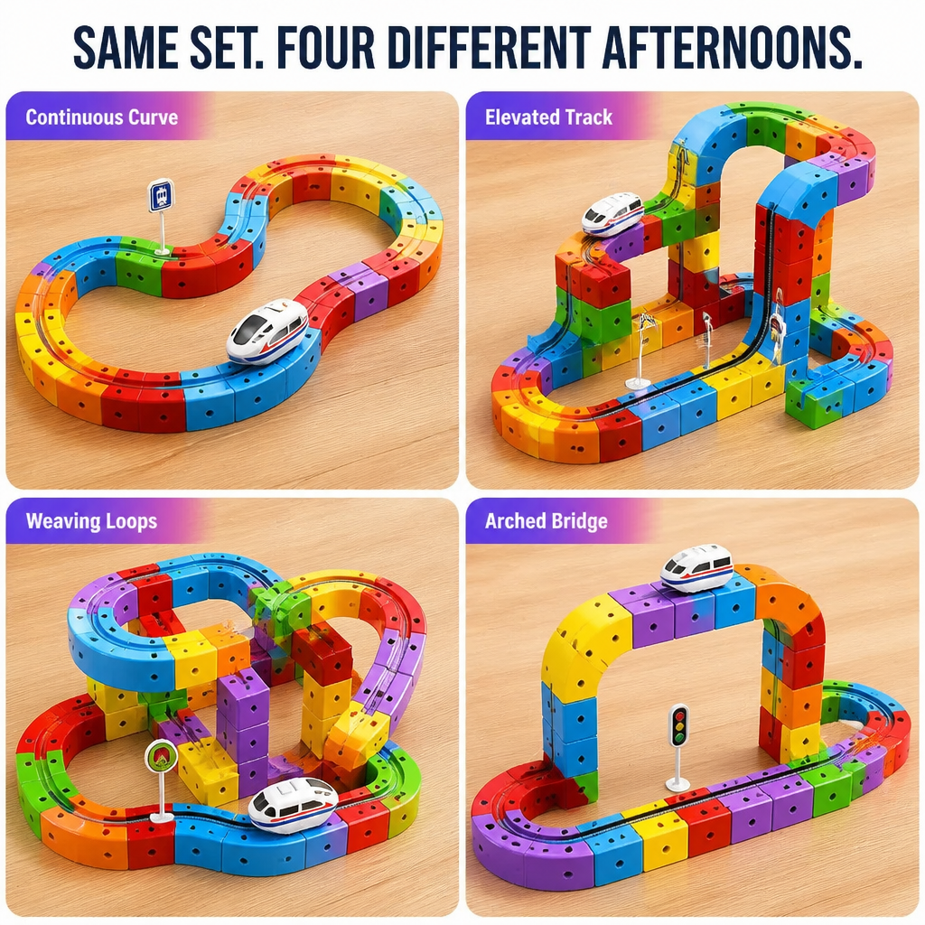 TurboTrail™ — Click-Together Cube Tracks That Keep Kids Away From Screens For Hours