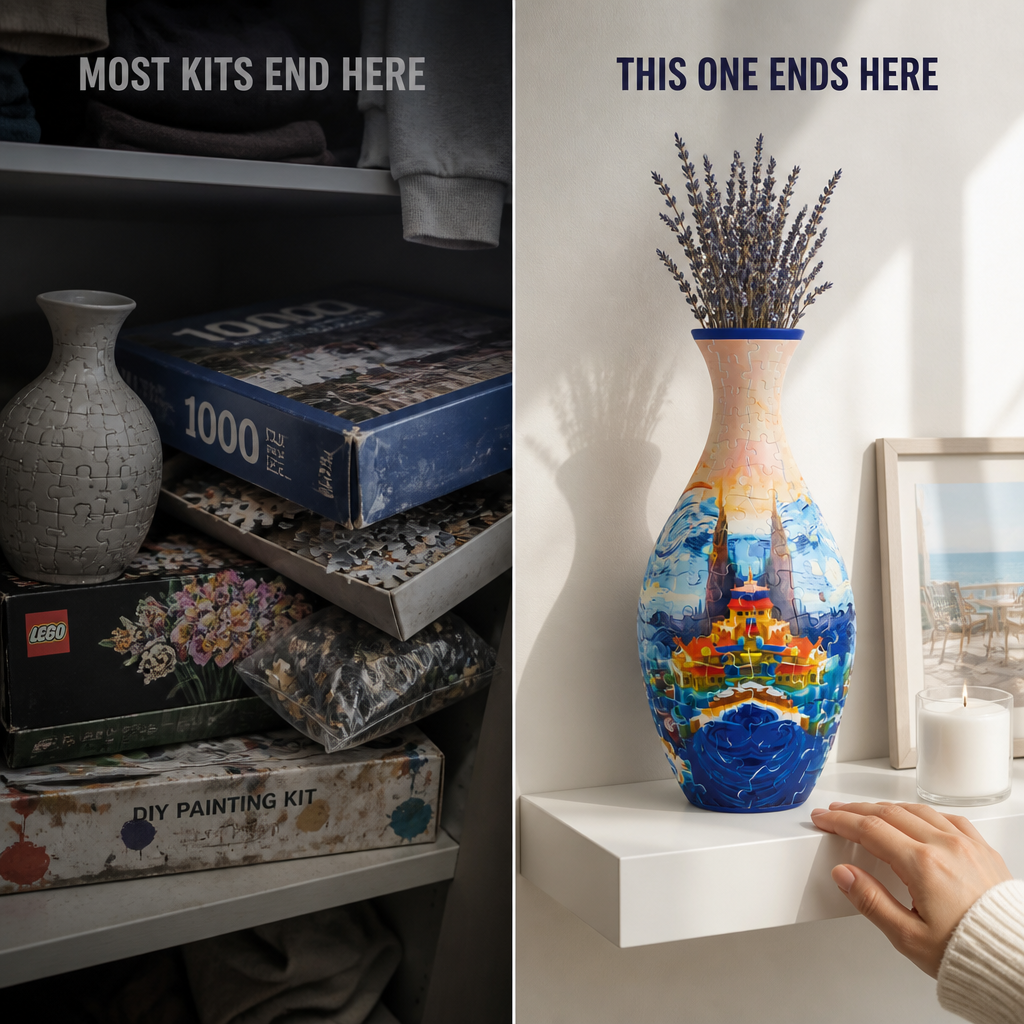BloomCraze™ — Click 160 Pieces Together Into a Porcelain-Style Vase That Fits Real Flowers