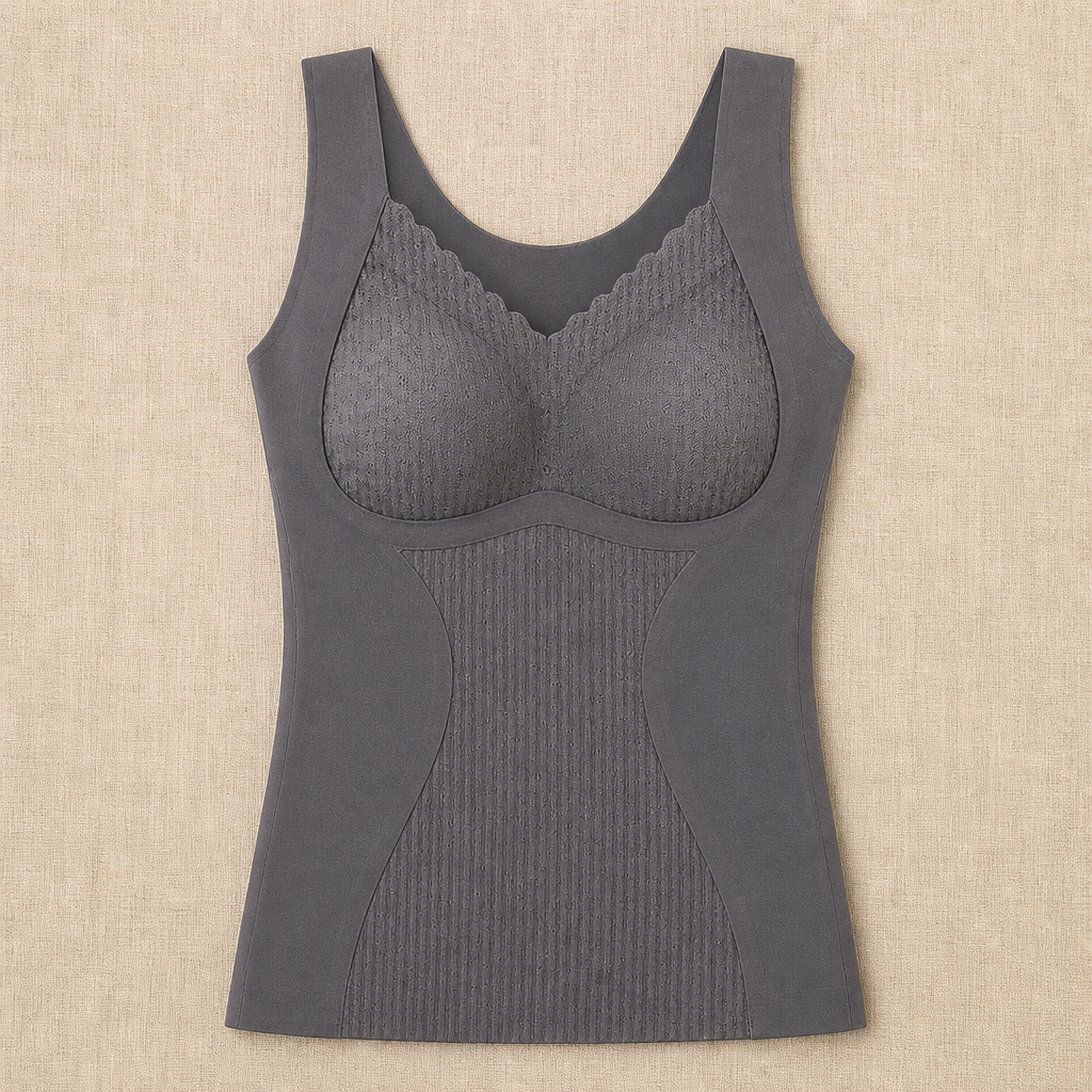 VeloFlex™ – Seamless Thermal Shaping Camisole with Integrated Lace Bra