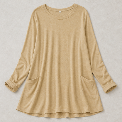 ElevéaComfort™ – Casual Loose Tunic Featuring Side Pockets