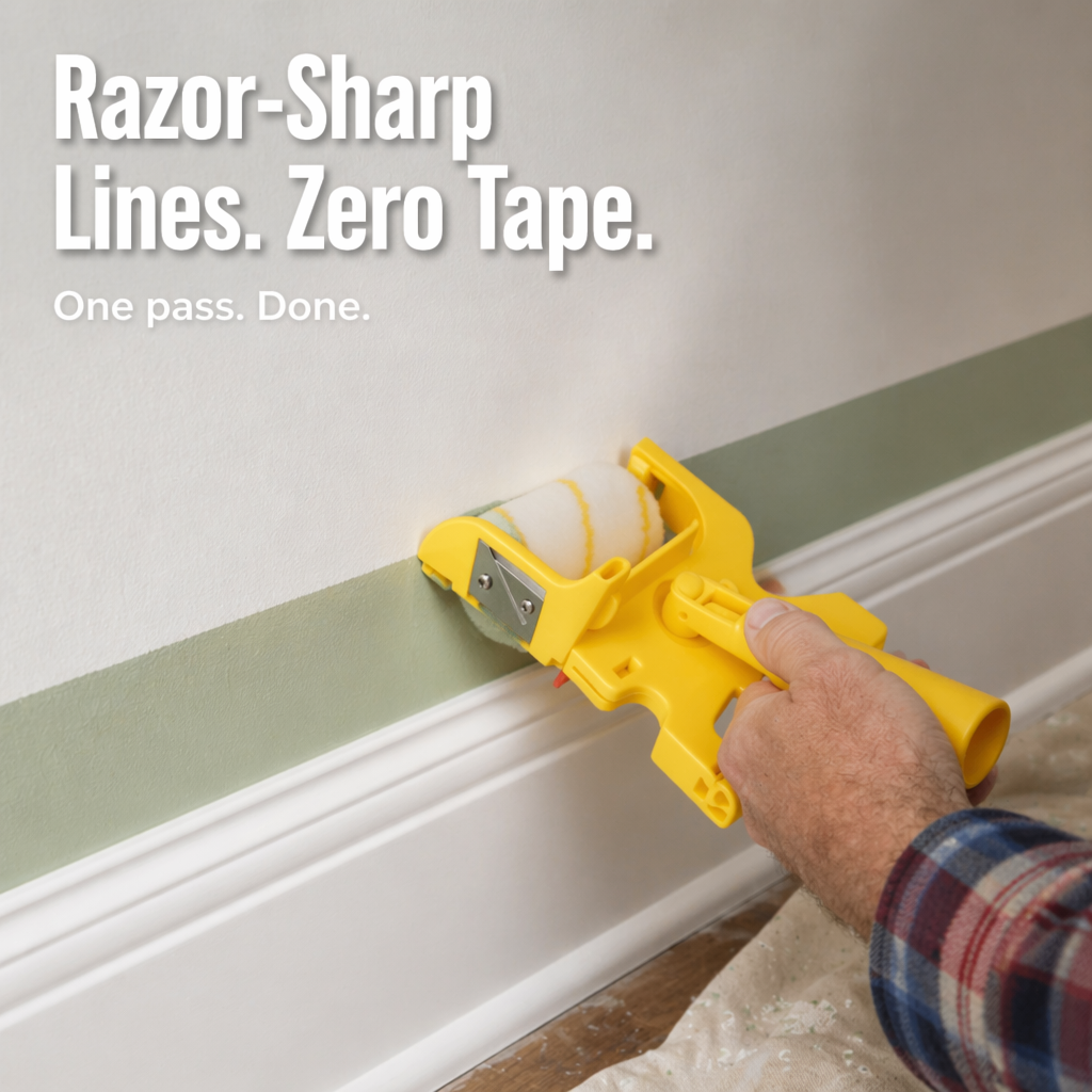 FluxEdge™ Paint Edger — Achieve Razor-Sharp Lines Without Tape, Drips, or Touch-Ups