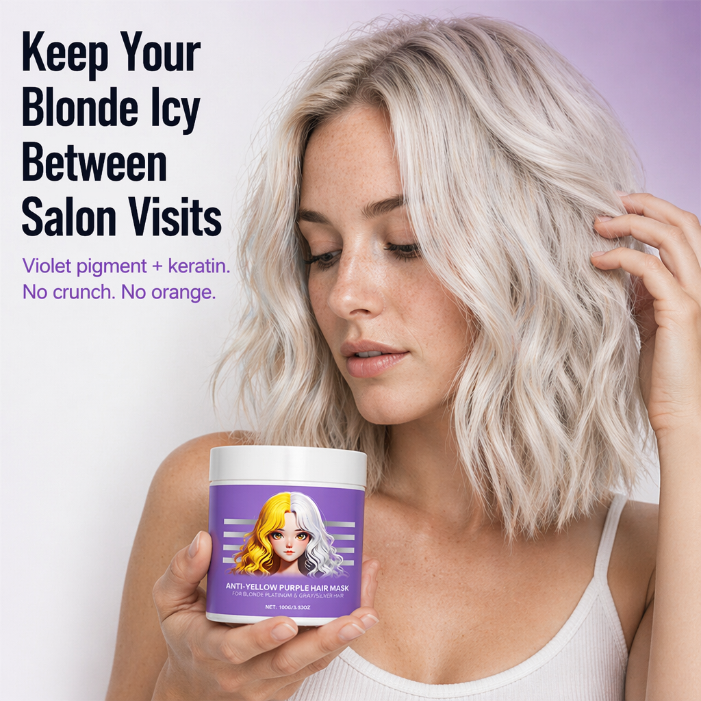 VioletLock™ — Eliminate Brassy Yellow, Deep Condition & Maintain Cool Blonde Between Salon Visits
